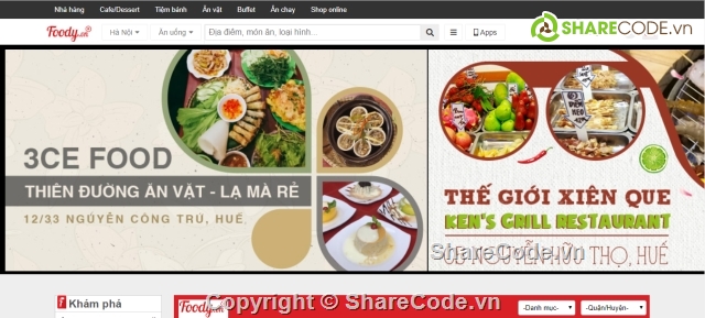 đồ án,php &mysql,foody,code php thuần,code PHP,code PHP &Mysql đơn giản